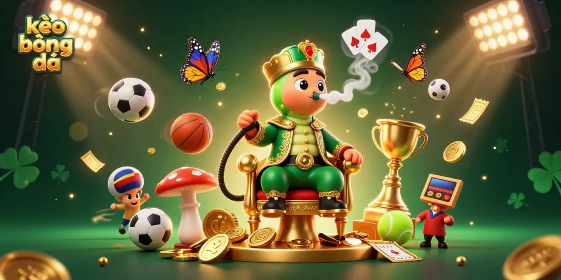 Experience kèo bóng đá with thrilling dynamics from sports balls and vibrant elements.