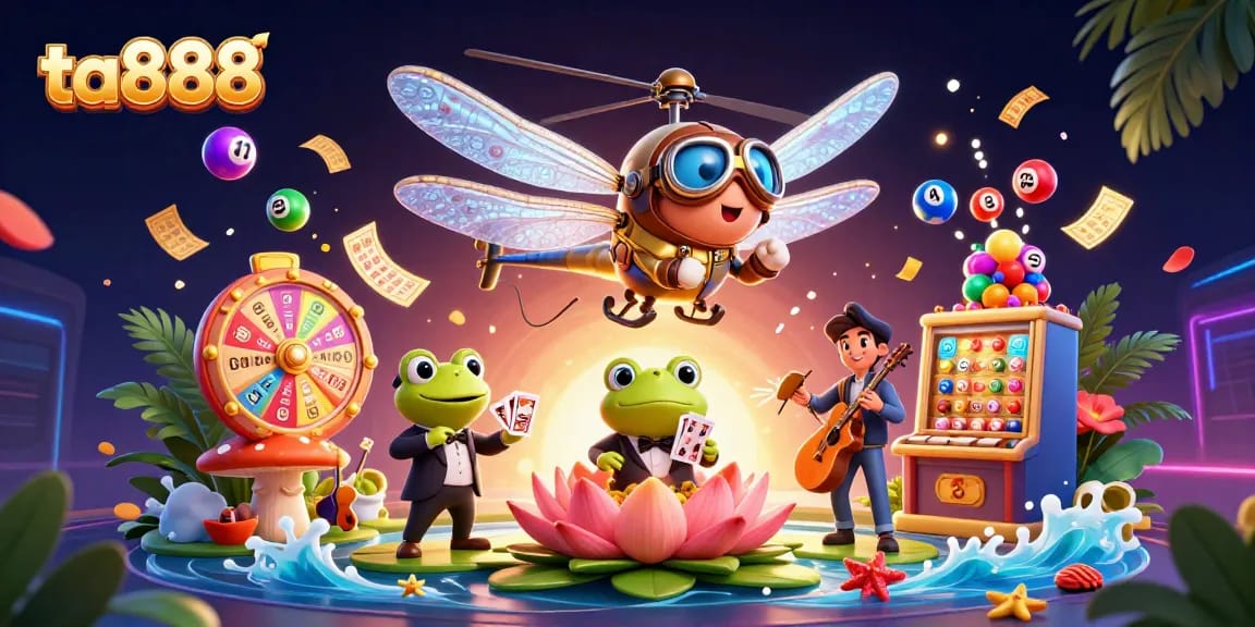 Experience thrilling gameplay at ta888 with vibrant casino scenes featuring lively characters and dynamic game elements.