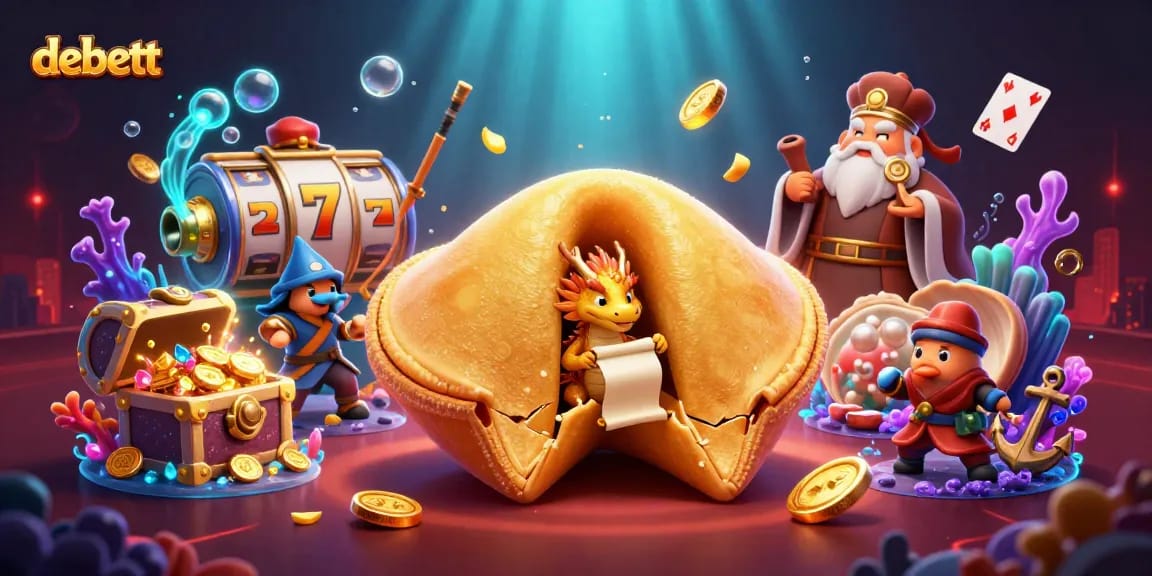 Engage with debett's thrilling slot and casino experience in a vibrant fantasy setting.