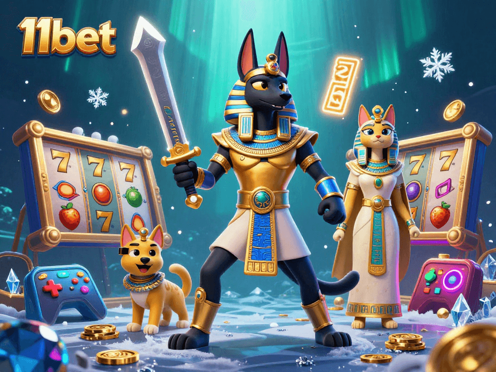 Experience exciting gameplay at 11bet with renowned characters and vibrant casino elements.