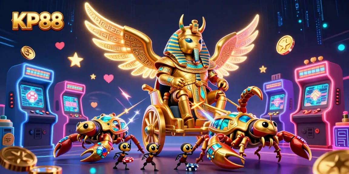 KP88 offers a vibrant casino experience with dynamic 3D characters and gaming elements.