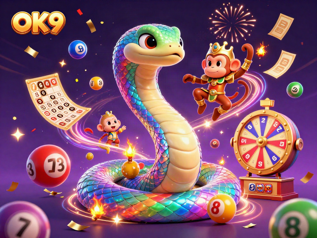 Experience excitement at OK9 with a vibrant scene of gaming and celebration.