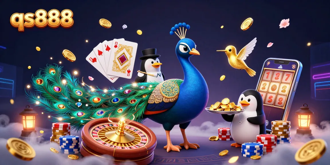 Experience excitement at qs888 with a dazzling display of casino elements and vibrant characters.