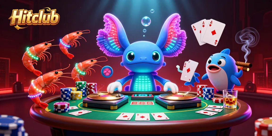 Experience the vibrant energy of Hitclub with dynamic casino-themed characters and action.