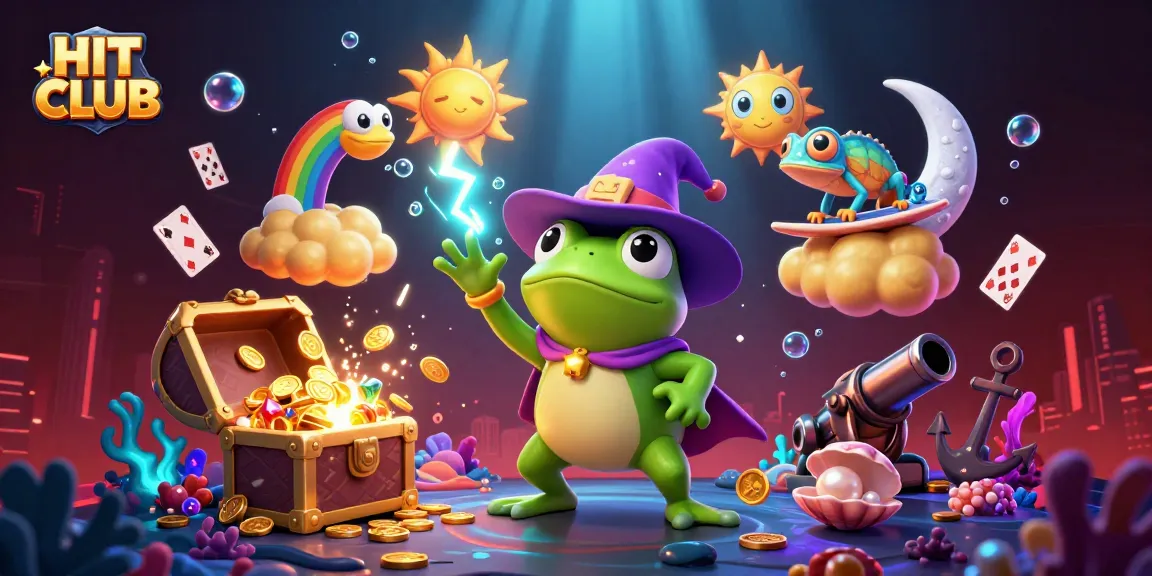 Win big with HIT CLUB's vibrant gaming scene, showcasing thrilling casino adventure!