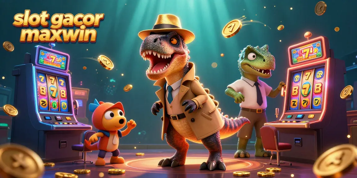 Experience the thrill of gameplay with slot gacor maxwin illustrated in a lively casino scene.
