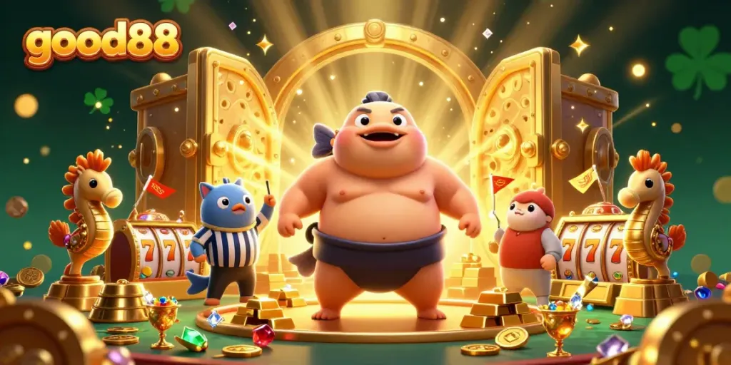 Win big with good88 as the fugu and crew dive into an exciting jackpot adventure under the sea.