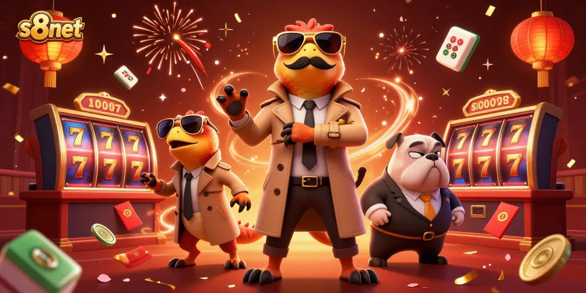 Experience thrilling excitement with the 3D raptors and s8net in this casino illustration