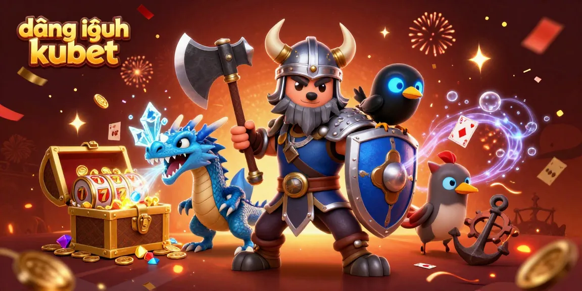 Engage in the exciting world of đăng nhập kubet with a dynamic 3D casino illustration showcasing stunning characters and game elements.