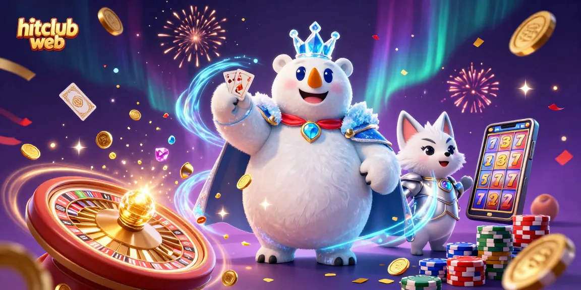 Experience thrilling gameplay with hitclub web in this vibrant 3D casino illustration filled with excitement.