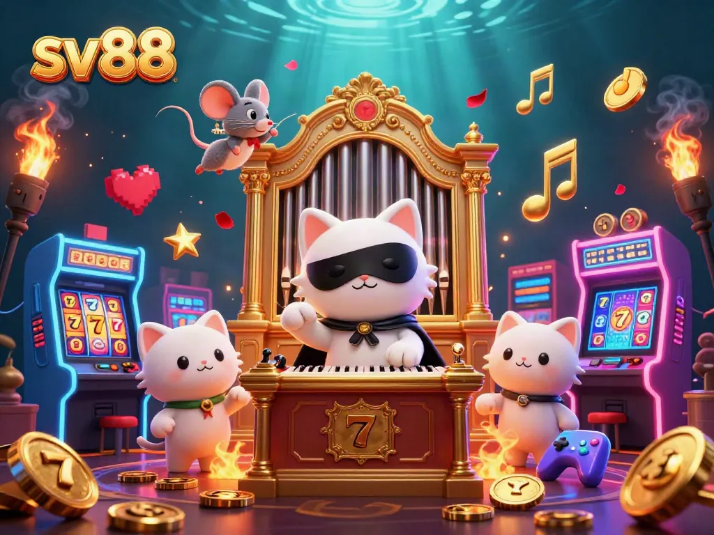 Engage with sv88's vibrant casino scene featuring lucky 7s and dynamic slot reels.