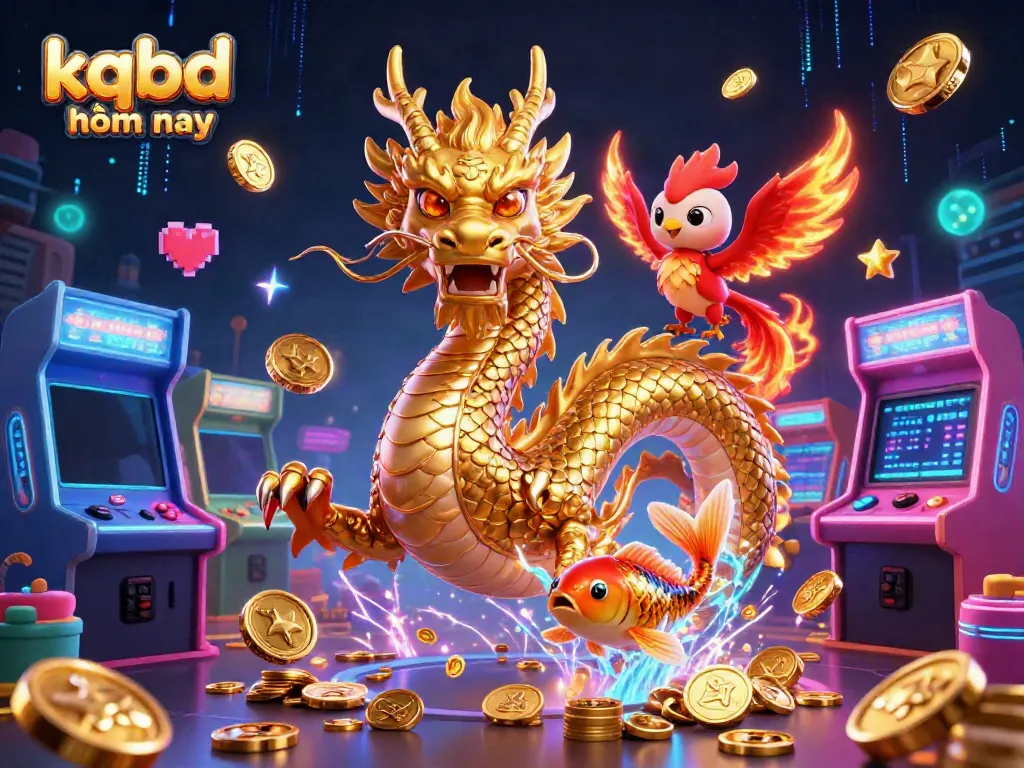 Engage with kqbd hôm nay through this vibrant 3D casino illustration featuring dynamic elements and characters.