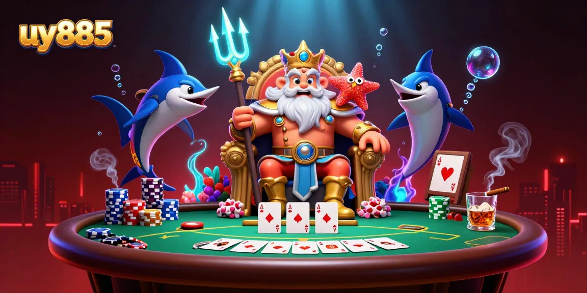 Engage with the vibrant casino scene of uy885, showcasing Neptune and poker action.