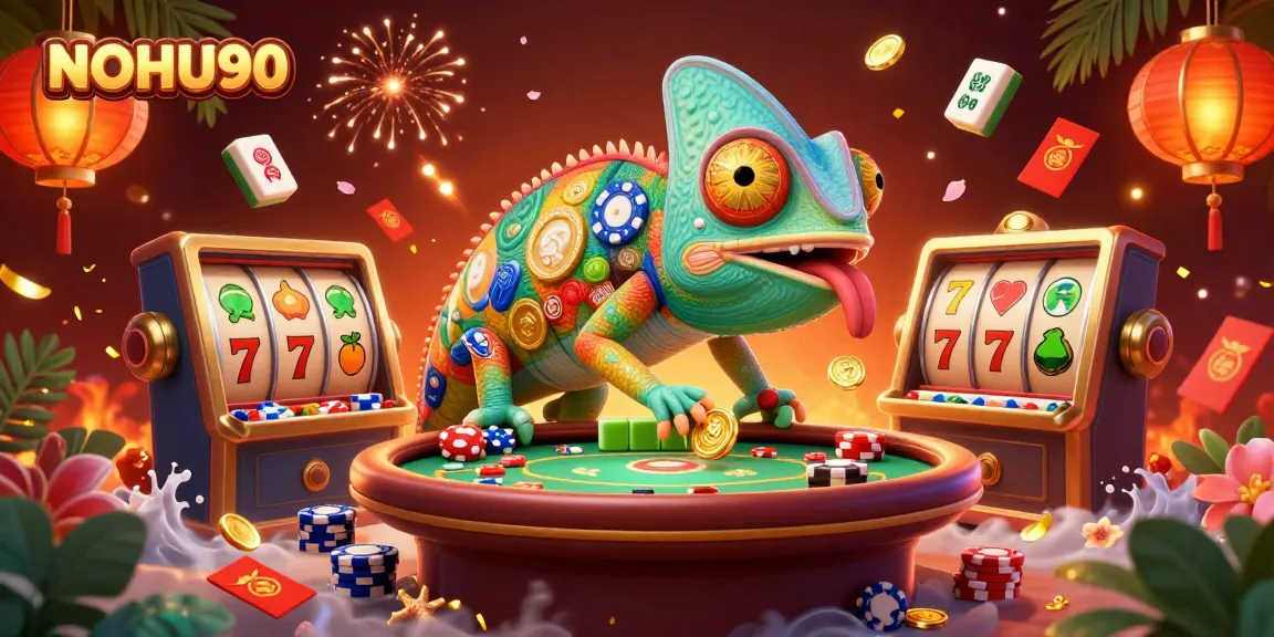 Experience thrilling NOHU90 gameplay with vibrant casino elements and rich 3D illustration