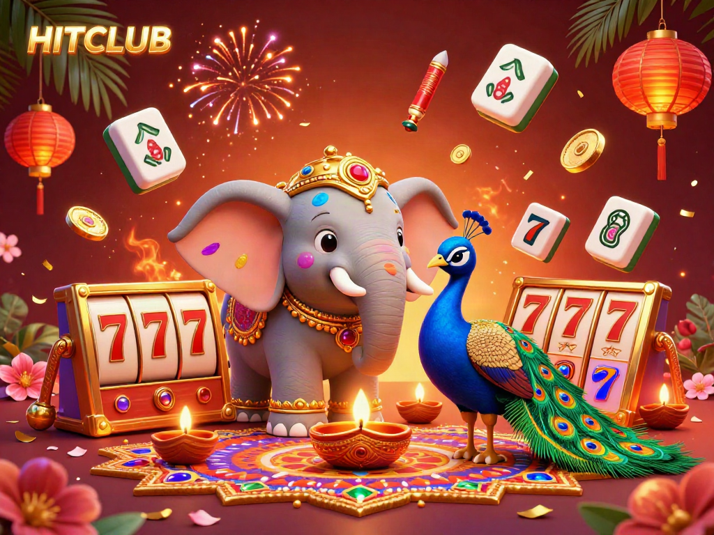 Engage with HITCLUB's dynamic online gaming scene featuring vibrant characters and interactive elements.