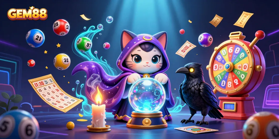 Join the excitement at GEM88 with colorful lottery elements and enchanting characters!