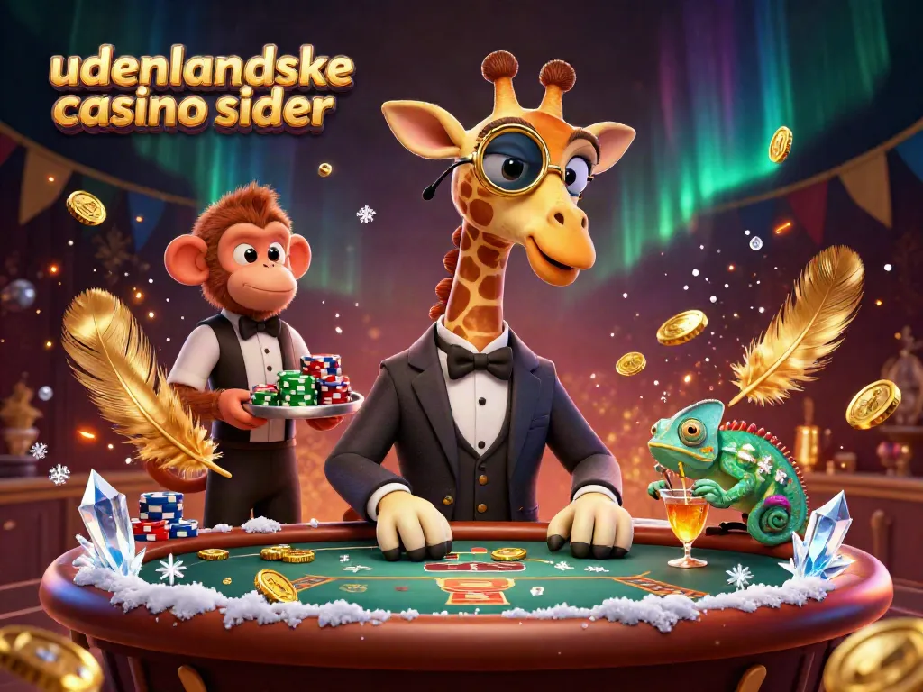 Experience the thrill at udenlandske casino sider with this vibrant 3D illustration showcasing excitement and glamour.