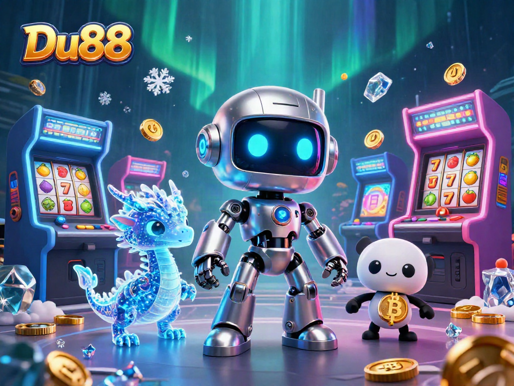 Engage with the Du88 casino excitement featuring vibrant elements and characters in a dynamic scene.