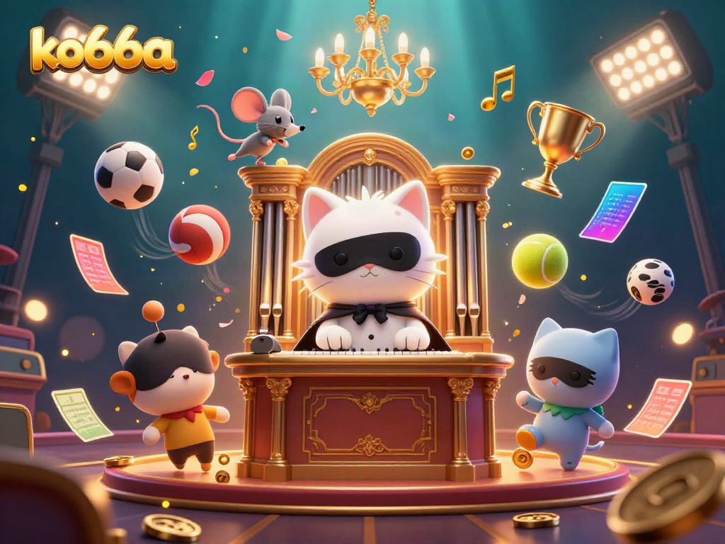 Experience the excitement of ko66a with animated casino characters, vibrant sports elements, and dynamic gameplay.