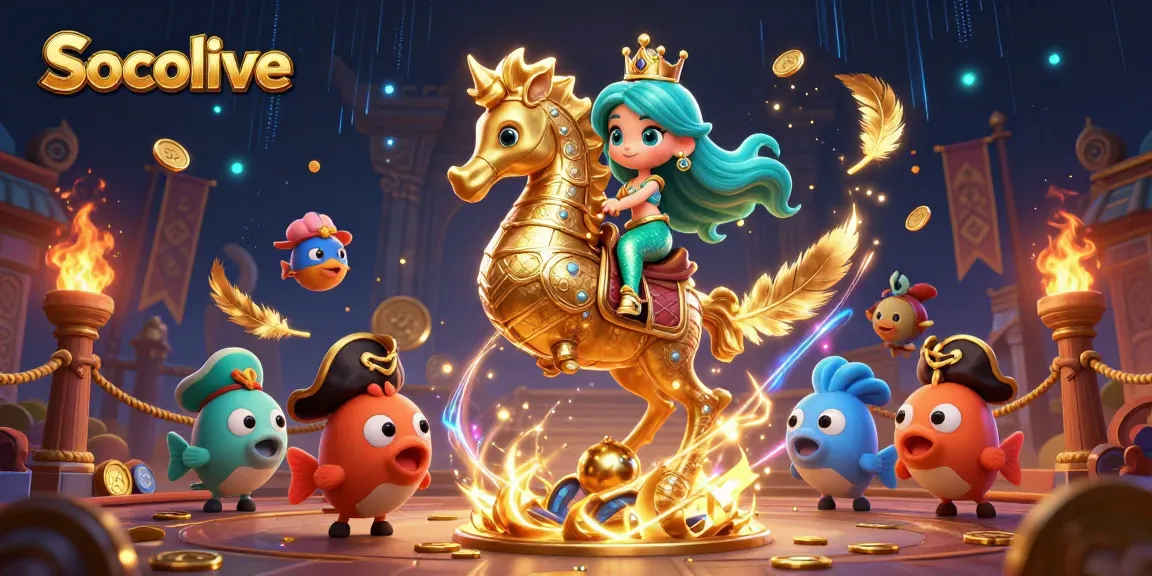 Socolive features a vibrant 3D mermaid scene illustrating online sports betting excitement.