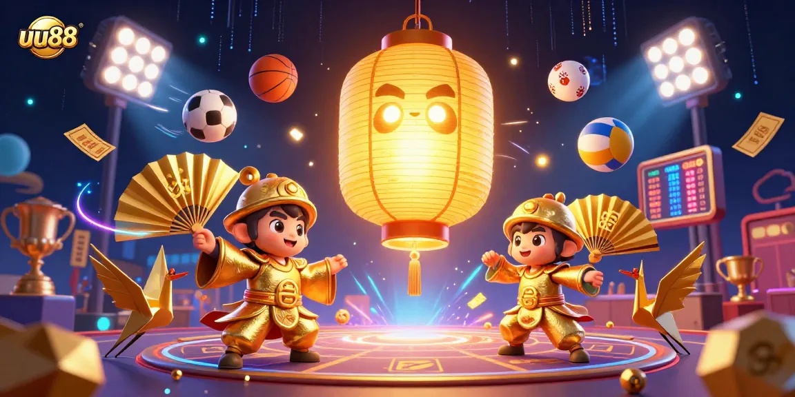 Spin your luck with uu88's vibrant casino games filled with golden treasures and dynamic sports elements.