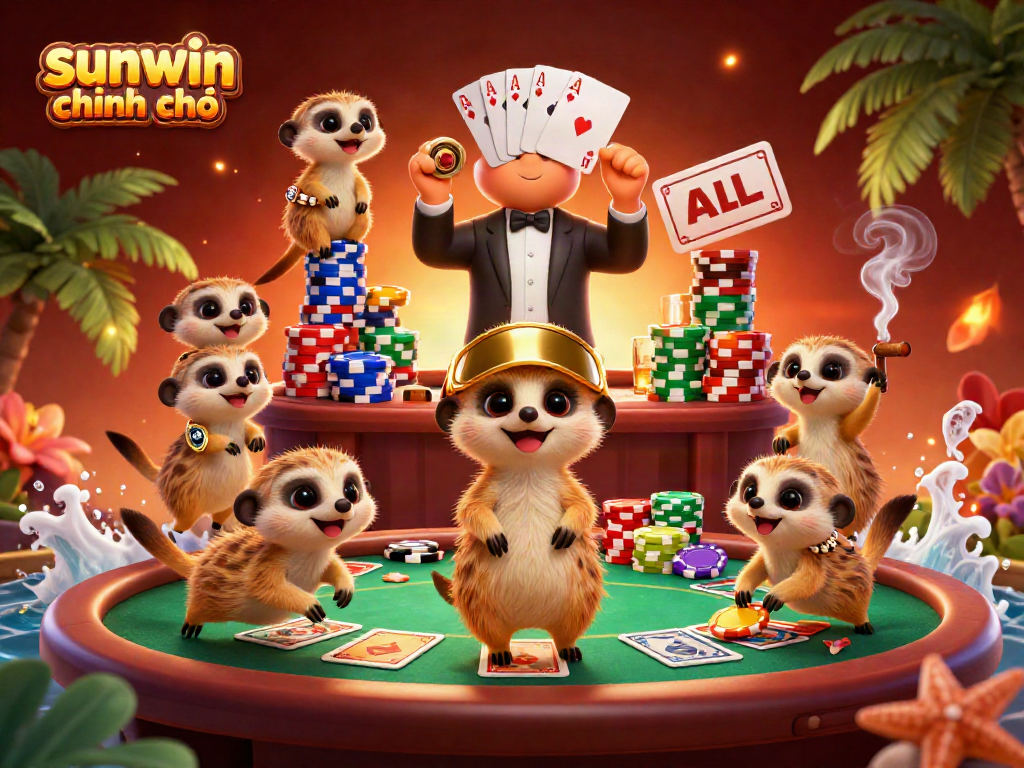 Play exciting games at the sunwin chính chủ casino featuring cartoon meerkats managing operations.