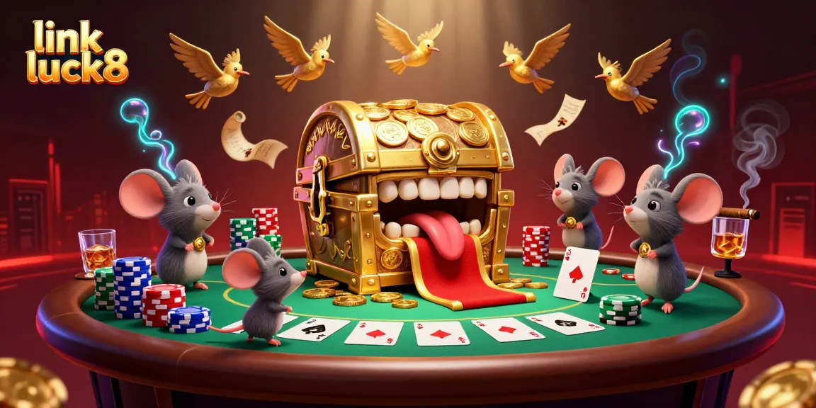 Join the excitement at link luck8 with rich poker, vibrant chips, and an alluring treasure chest.
