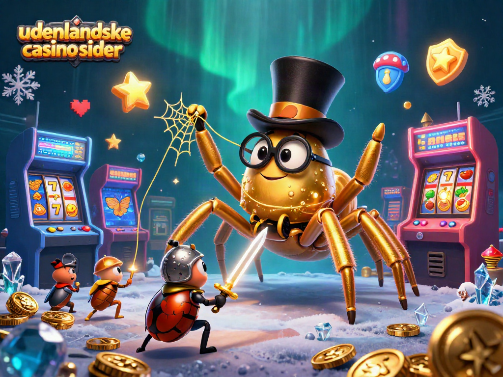 Engaging scene illustrating udenlandske casino sider with vibrant characters and casino-themed elements.