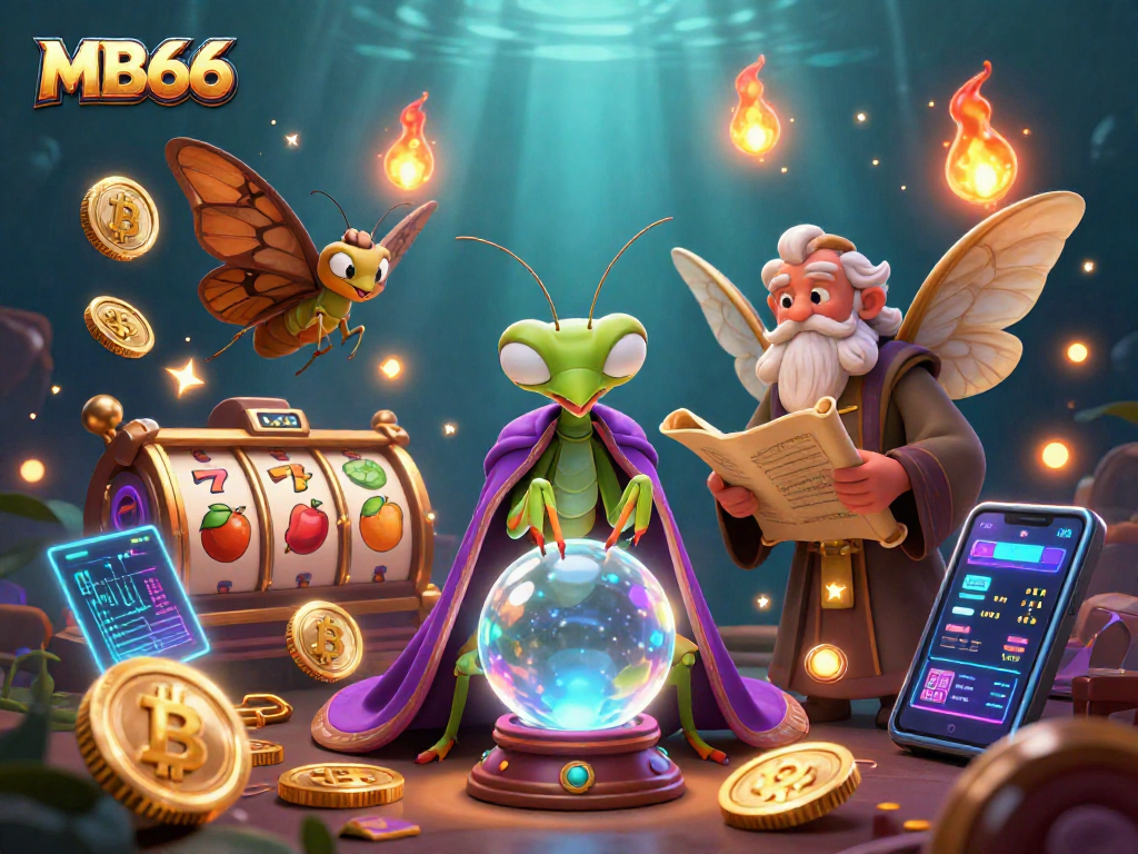 Experience MB66’s thrilling gaming underworld with vibrant 3D characters and engaging slot symbols.