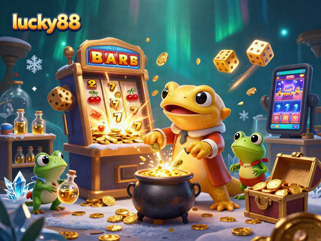 Experience lucky88's vibrant casino scene filled with golden riches and dynamic game action.