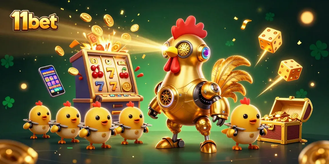 Invoke thrilling wins with 11bet’s captivating jackpot scene featuring vibrant 3D characters and casino elements.