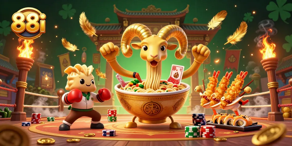 Engage with thrilling gaming at 88i featuring vibrant casino characters in action-packed 3D illustration.
