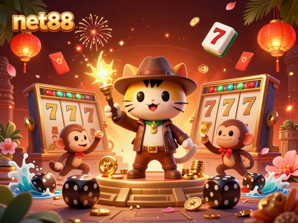Experience net88's thrilling casino artifact discovery with vibrant characters and dynamic games.