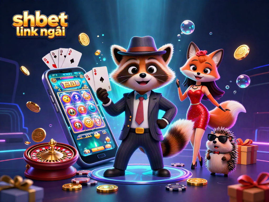 Experience the excitement of shbet link mới with vibrant casino characters, spinning games, and dazzling animations.