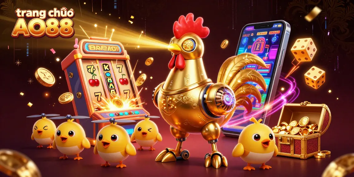 Experience thrilling wins at trang chủ AO88 with an exciting 3D illustration of a jackpot explosion!