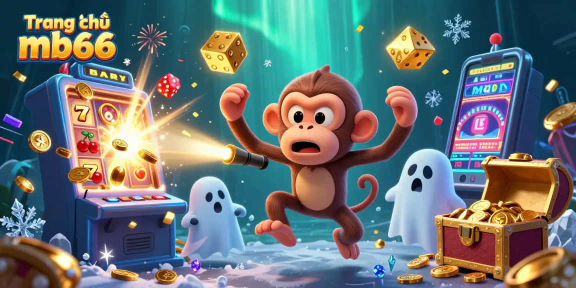 Experience thrilling gameplay at Trang chủ mb66 with an energetic casino scene featuring playful characters.