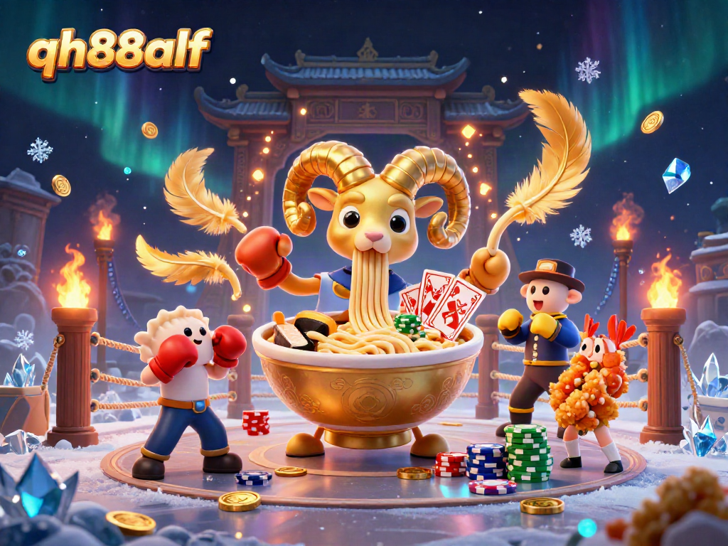 Experience thrilling gameplay with qh88alf illustrated in a dynamic 3D scene showcasing unique characters and vibrant casino elements.