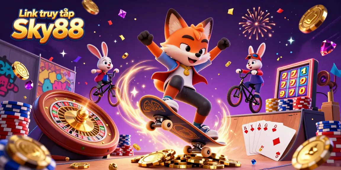 Experience the thrill with Link truy cập Sky88 through vibrant, animated casino adventures!