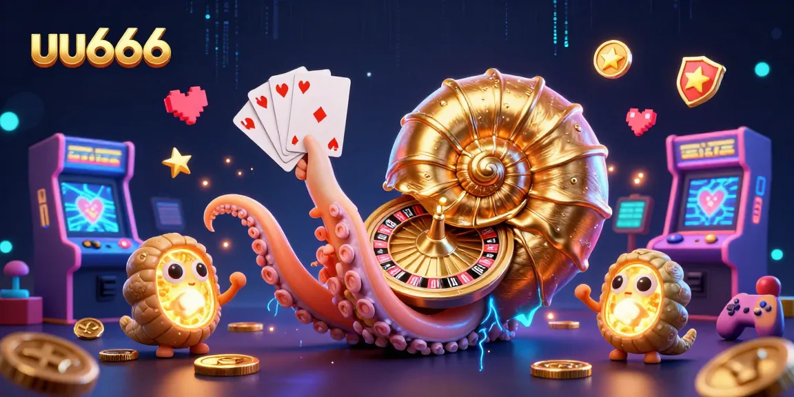 Experience thrilling gameplay with uu666's vibrant casino scene featuring a golden nautilus roulette.