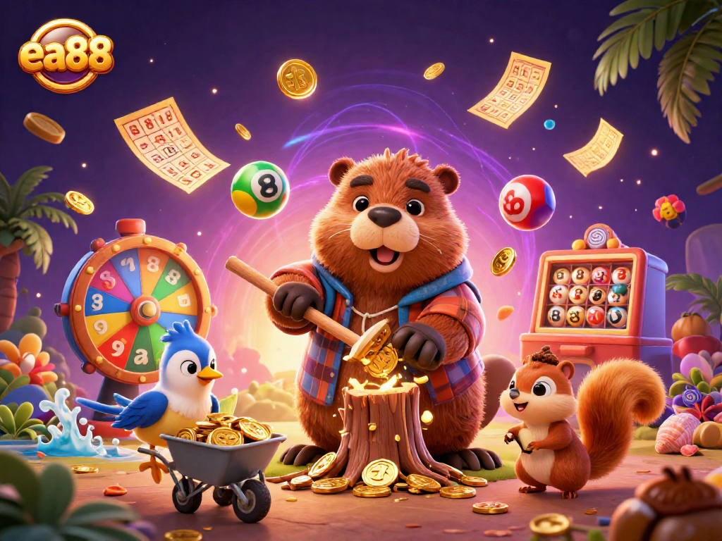 ea88 players delight in golden coin rain, winning games and embracing the excitement of casino fun