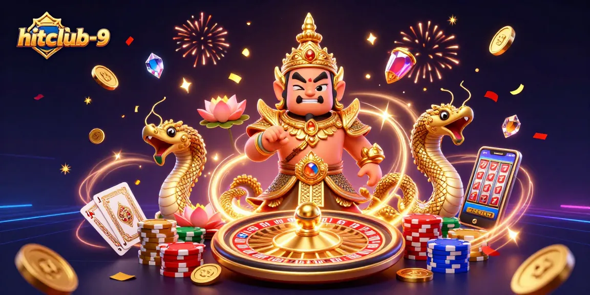 Spin into action with hitclub-9; vibrant roulette and slot themes in a lively casino atmosphere.