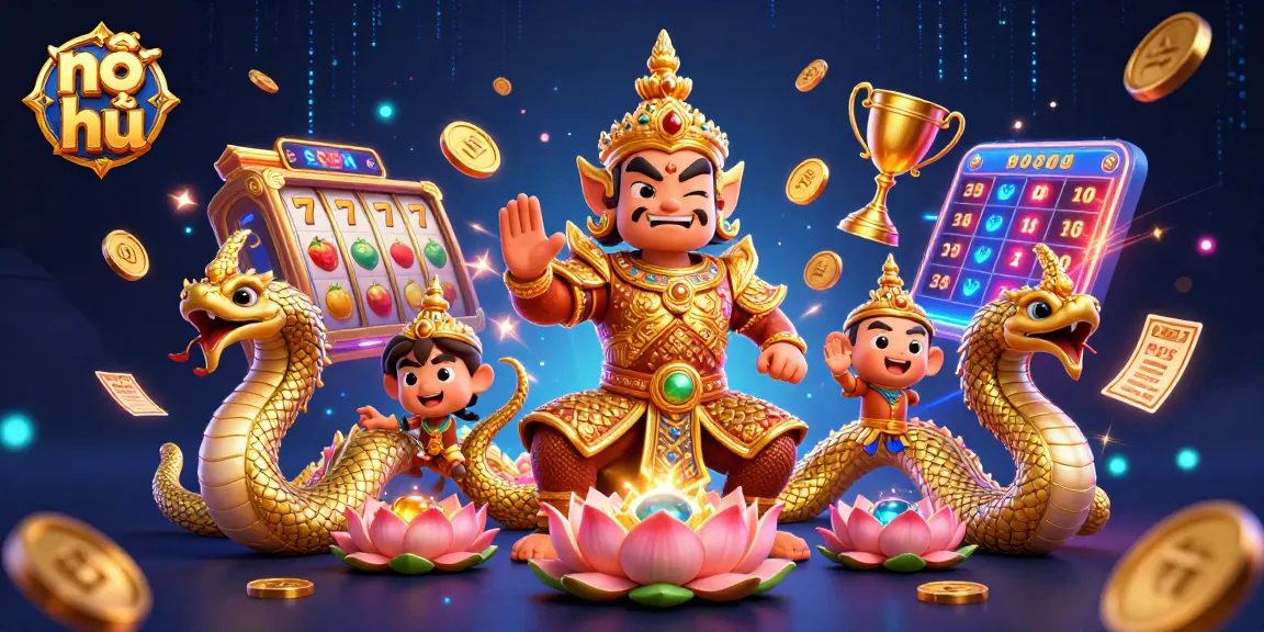 Engage with nổ hũ excitement through dynamic spins and jackpot moments in this vibrant 3D casino scene.