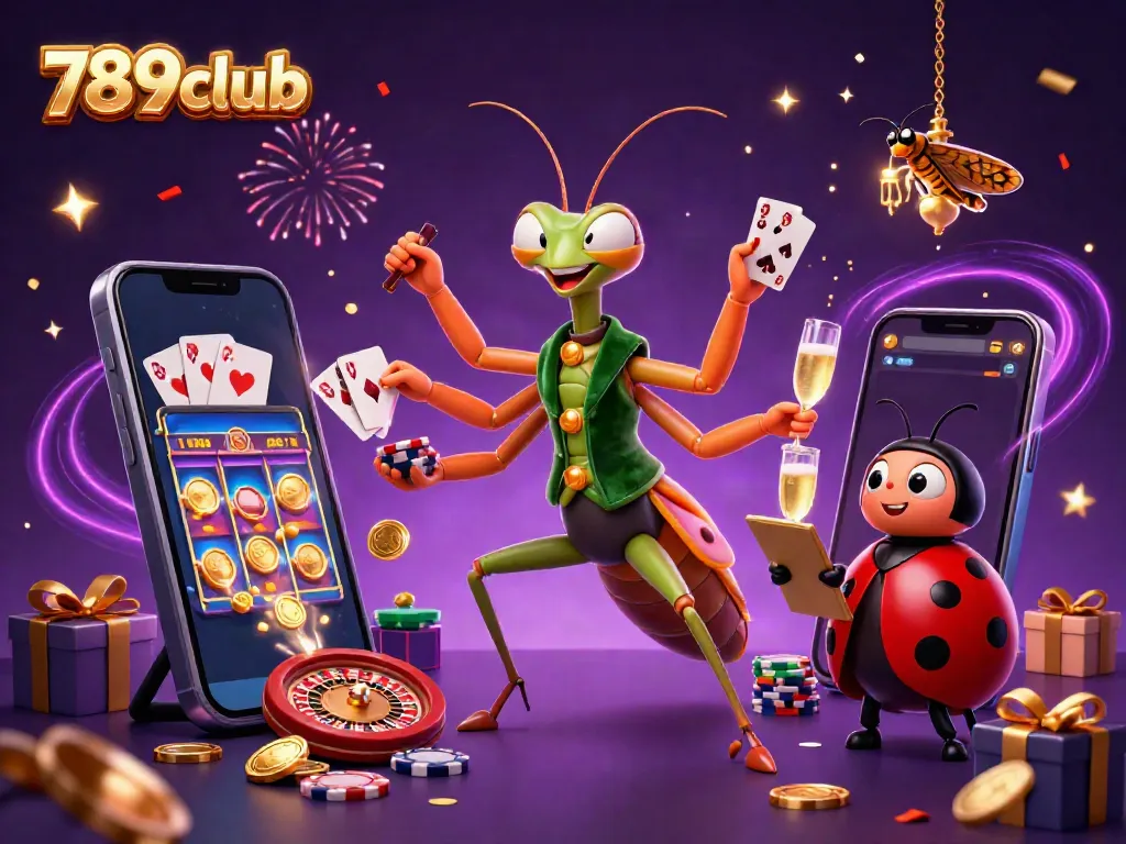 Experience thrilling gameplay at 789club with vibrant characters and exciting casino elements.