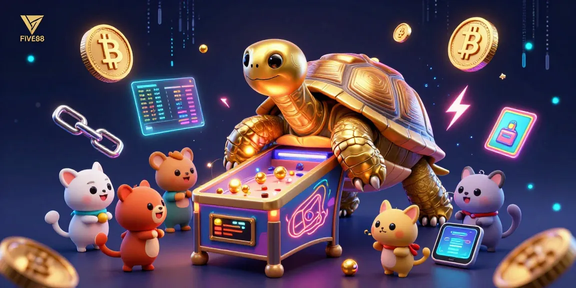 Engage in thrilling gaming experiences at FIVE88 with a vibrant illustration showcasing excitement and fun.