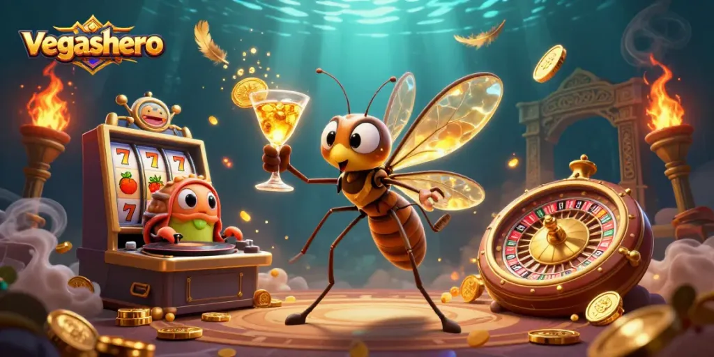 Experience the vibrant action of vegashero with dynamic casino elements and captivating characters.