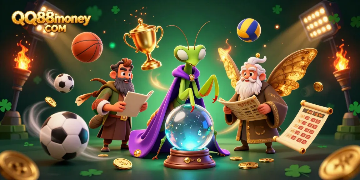 Engage in thrilling gameplay at QQ88money COM with vibrant 3D casino characters and dynamic sports elements.