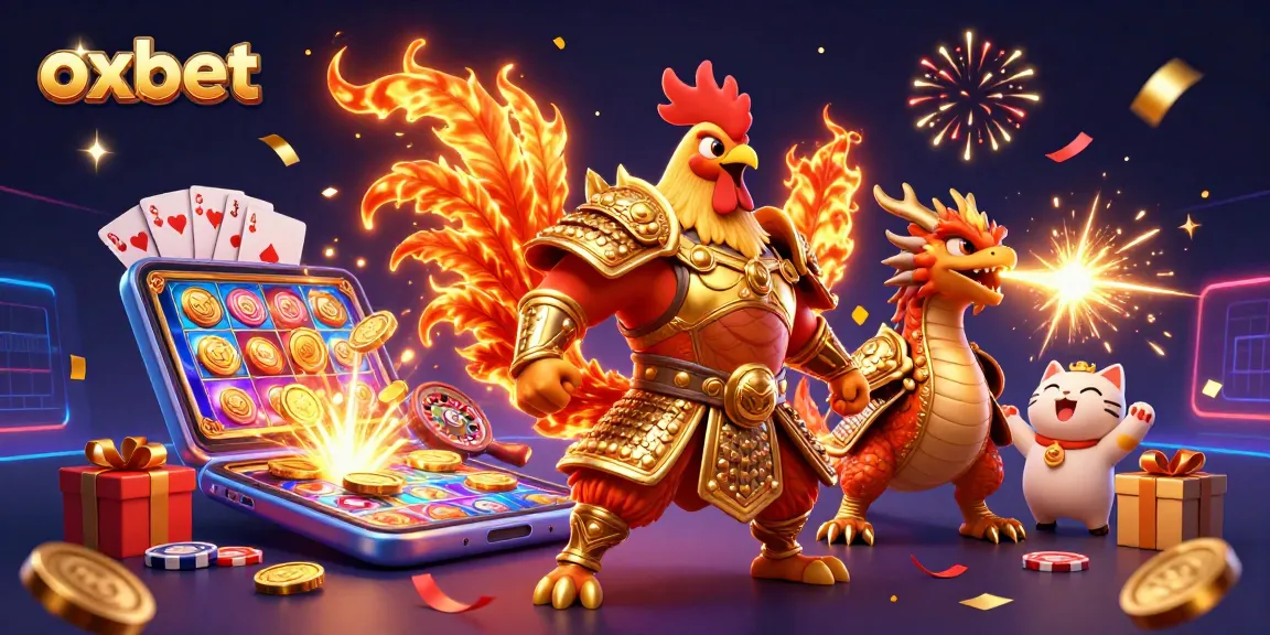 Experience thrilling gaming at oxbet with dynamic casino characters in action and vibrant slot elements.