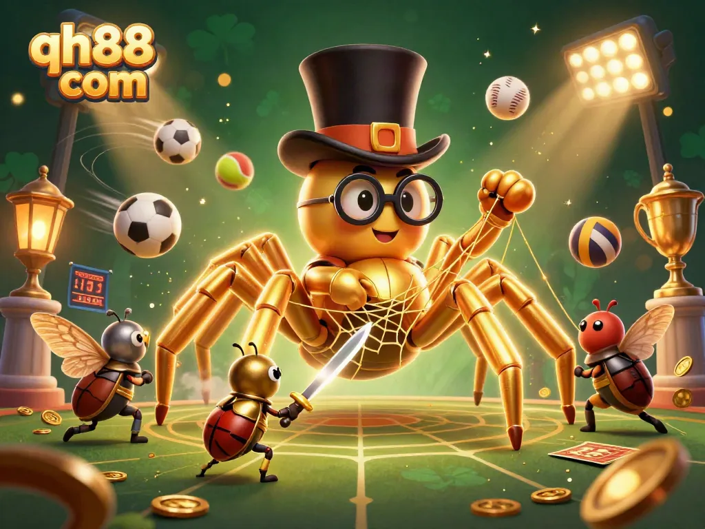 Engage with qh88 com's dynamic sports betting scene, featuring golden tarantula and beetle knight.