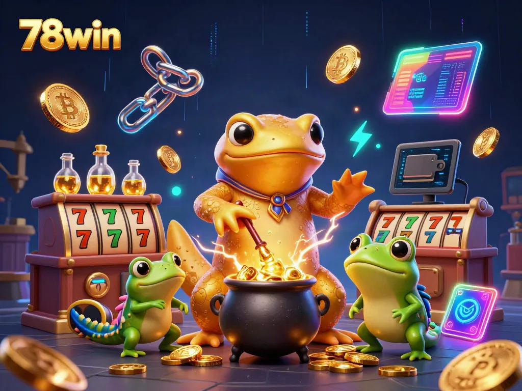 Experience excitement at 78win with a golden salamander alchemist and vibrant casino games.