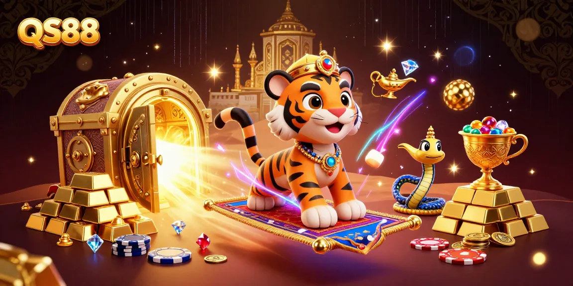 Experience QS88's vibrant gaming world filled with treasure and opportunity as you spin for jackpots and wins.
